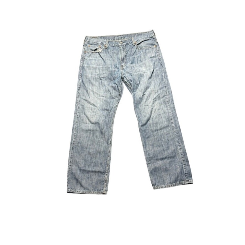 Levis 569 Loose Straight Leg Jeans Mens 38x32 Light Wash Blue Denim Relaxed Fit